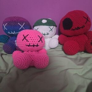 Colorful Crochet Monster Plush Set